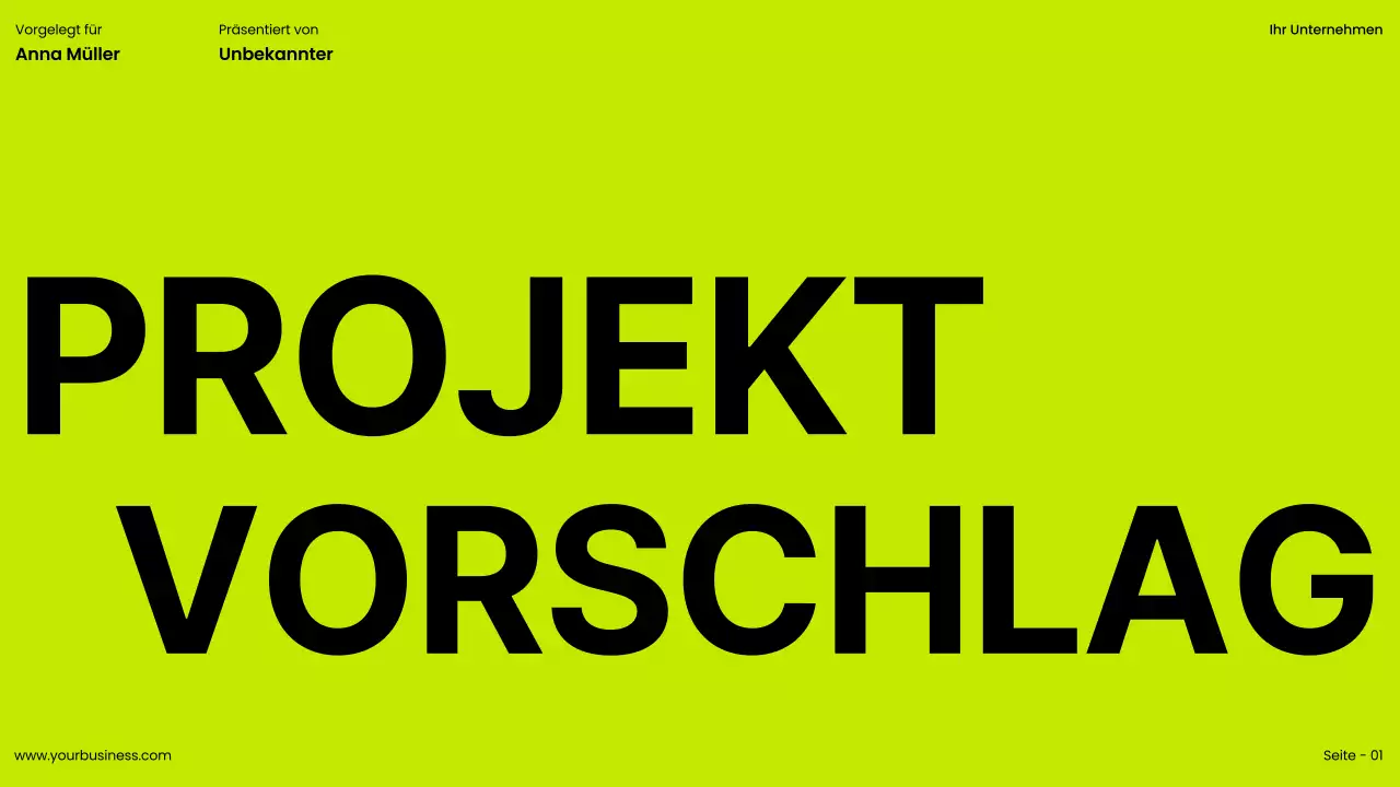 Lime Khaki Bold Lime Khaki Bold Business Project Proposal