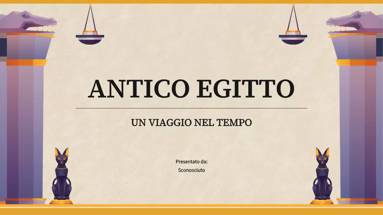 Giallo Materiale semplice per le lezioni di storia dell'Antico Egitto