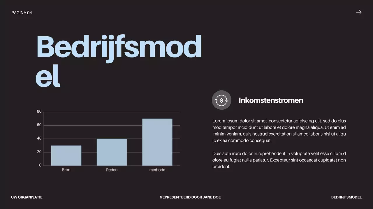 Black Bold Business Startup Pitch Deck Voorstel