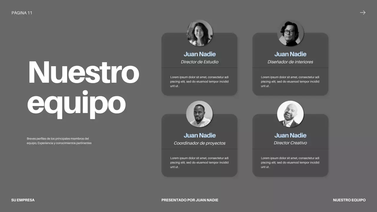Black Bold Business Startup Pitch Deck Propuesta