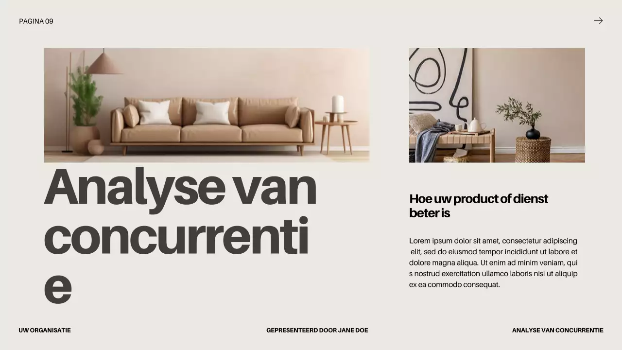 Black Bold Business Startup Pitch Deck Voorstel