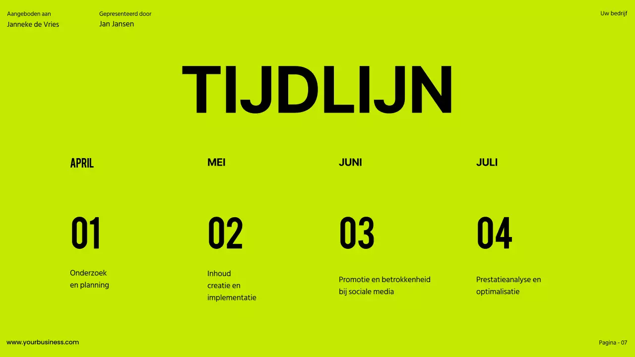 Lime Khaki Bold Lime Khaki Bold Zakelijk projectvoorstel