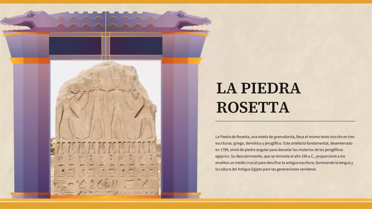 Material didáctico amarillo sencillo sobre el Antiguo Egipto