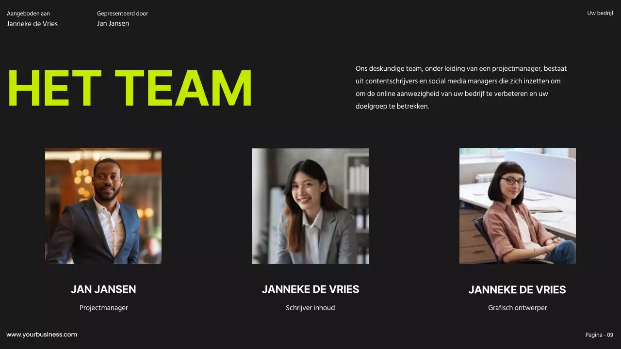 Lime Khaki Bold Lime Khaki Bold Zakelijk projectvoorstel