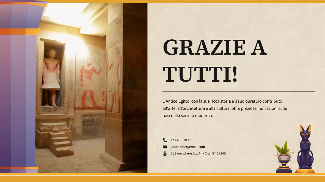 Giallo Materiale semplice per le lezioni di storia dell'Antico Egitto