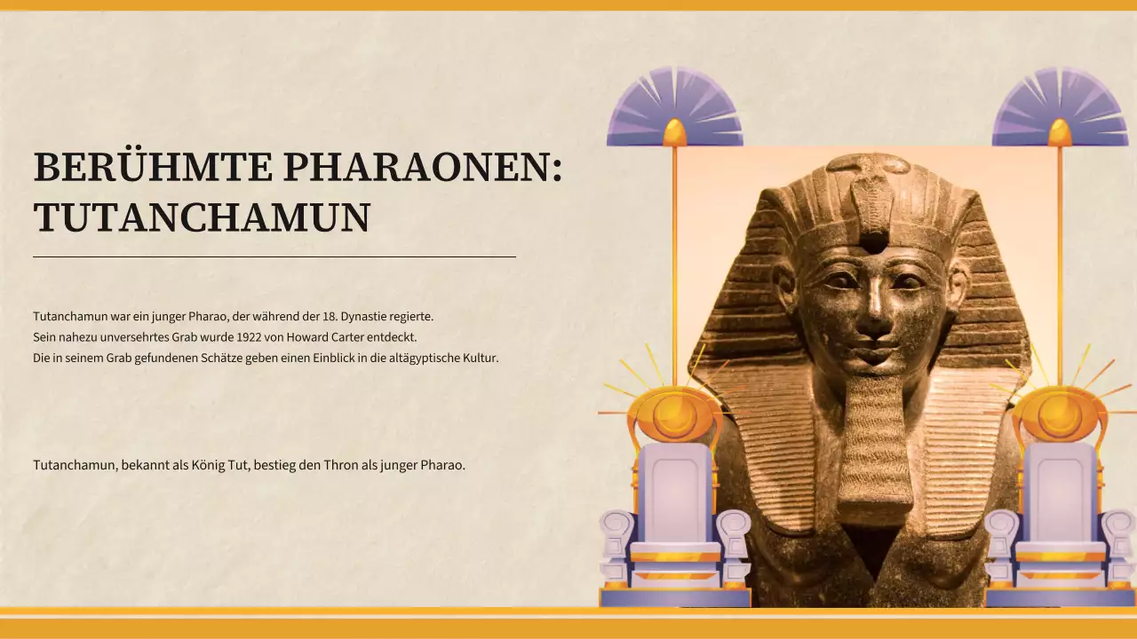 Gelb Einfaches Material für den Geschichtsunterricht im Alten Ägypten