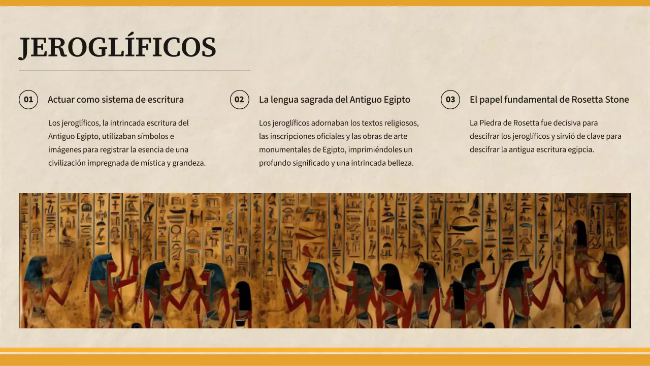 Material didáctico amarillo sencillo sobre el Antiguo Egipto