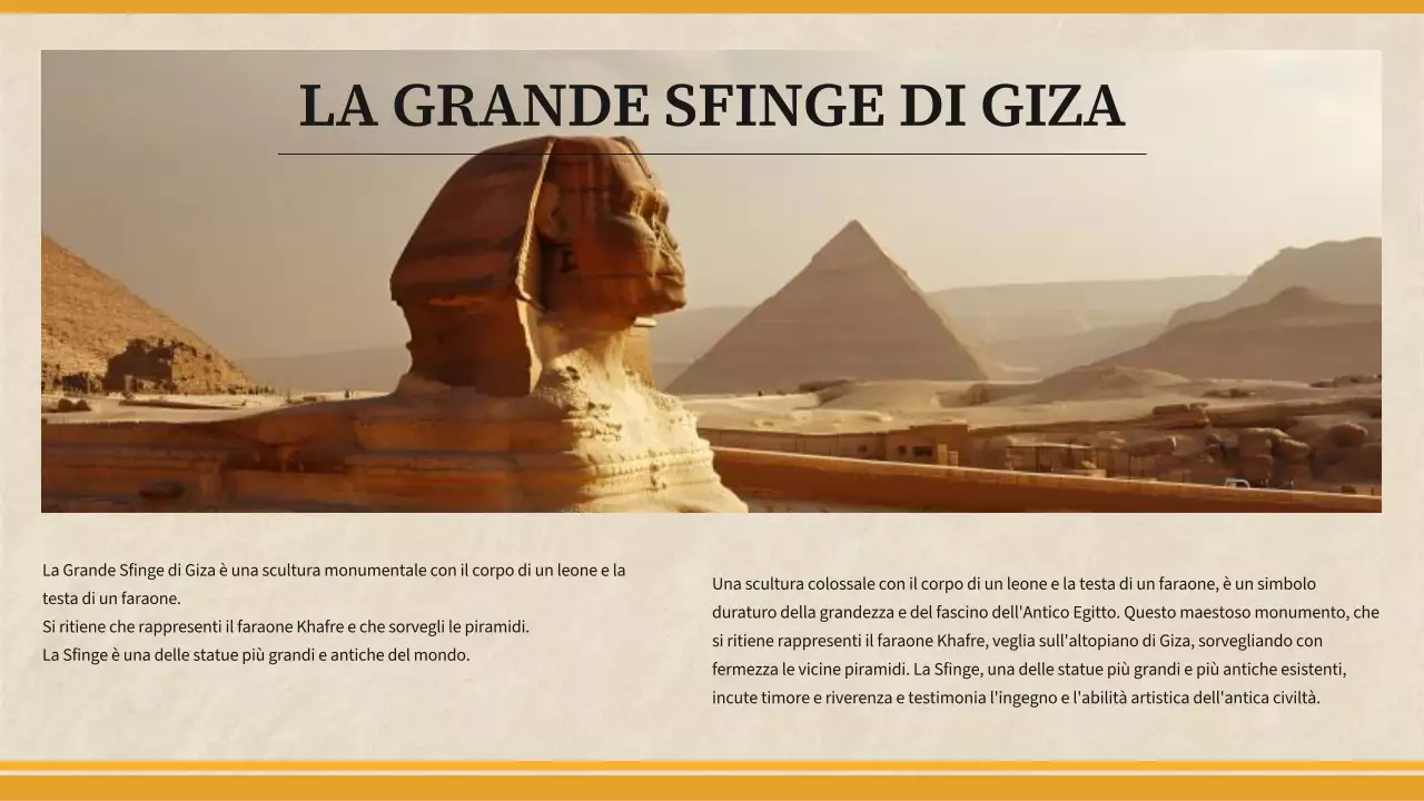 Giallo Materiale semplice per le lezioni di storia dell'Antico Egitto