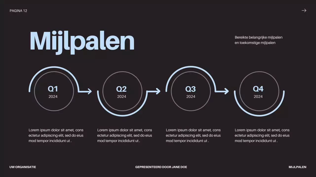 Black Bold Business Startup Pitch Deck Voorstel