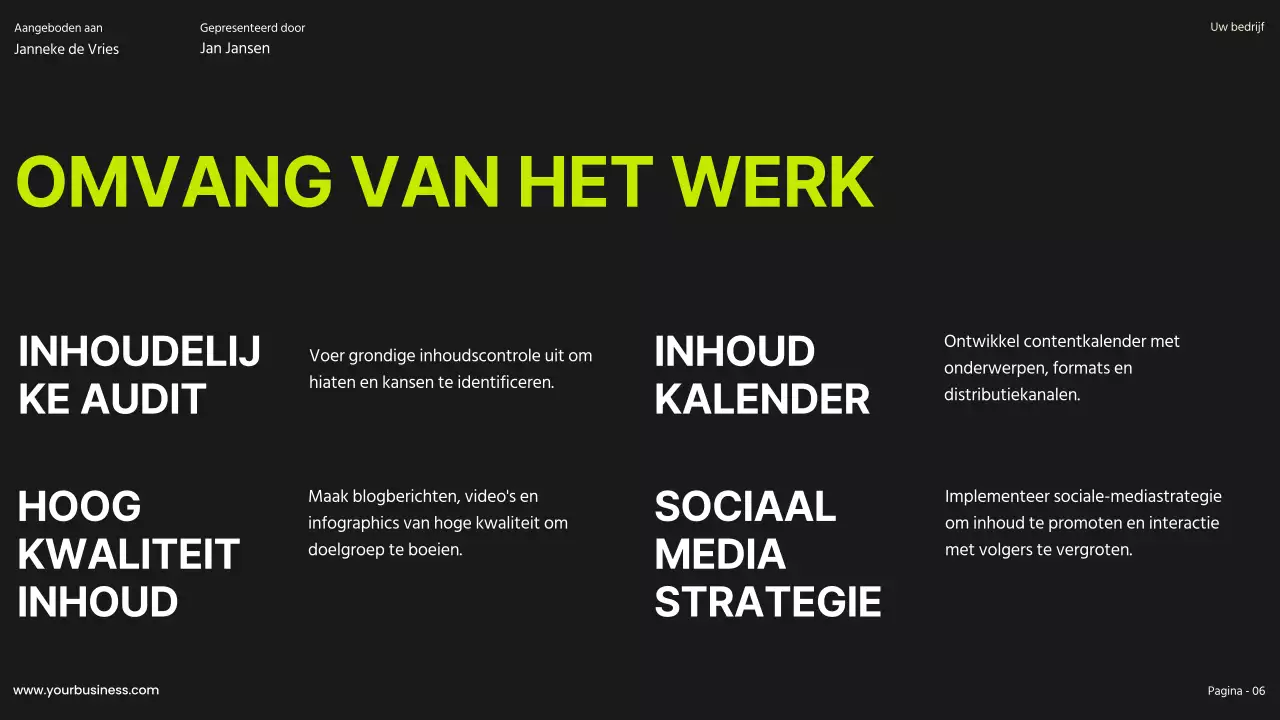 Lime Khaki Bold Lime Khaki Bold Zakelijk projectvoorstel