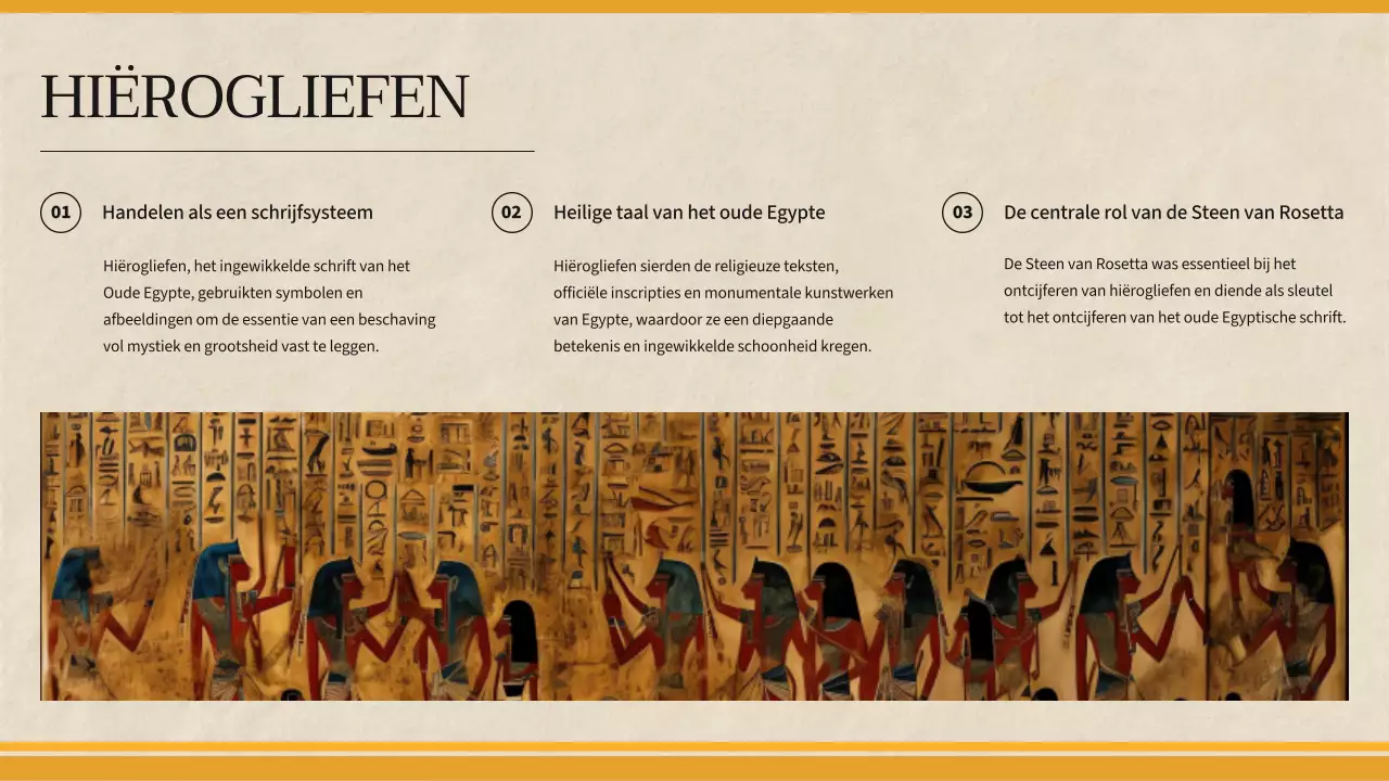 Gele eenvoudige geschiedenisles voor het oude Egypte