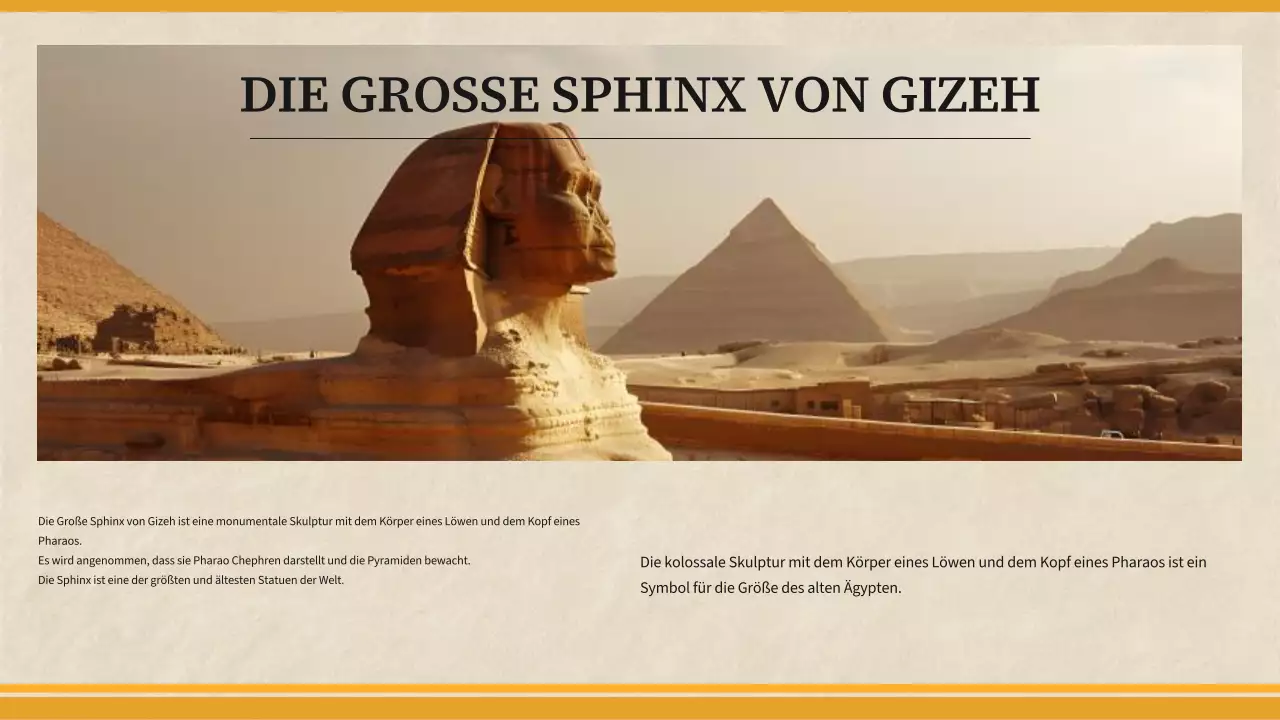 Gelb Einfaches Material für den Geschichtsunterricht im Alten Ägypten