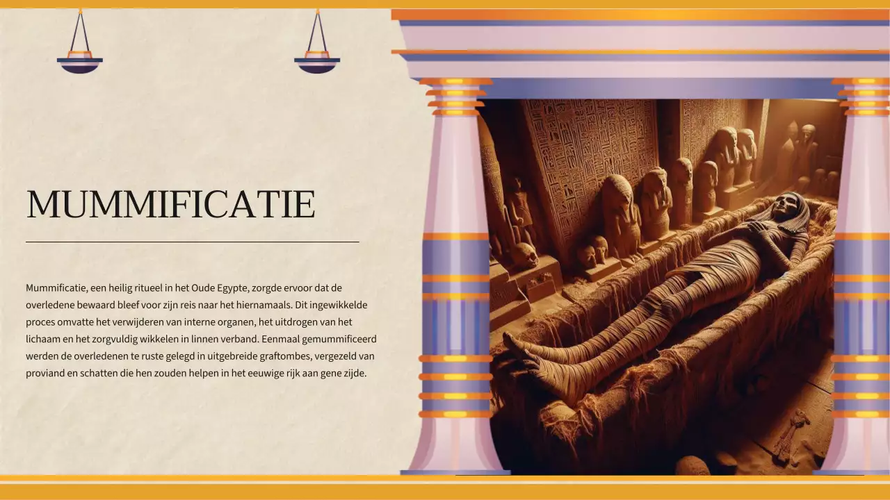 Gele eenvoudige geschiedenisles voor het oude Egypte