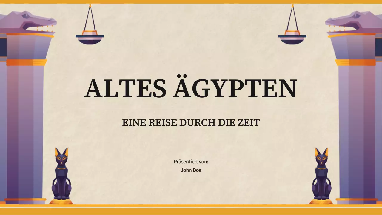 Gelb Einfaches Material für den Geschichtsunterricht im Alten Ägypten