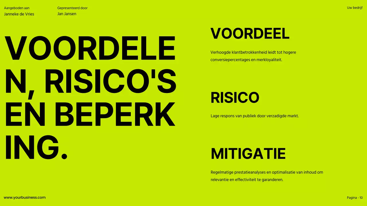 Lime Khaki Bold Lime Khaki Bold Zakelijk projectvoorstel