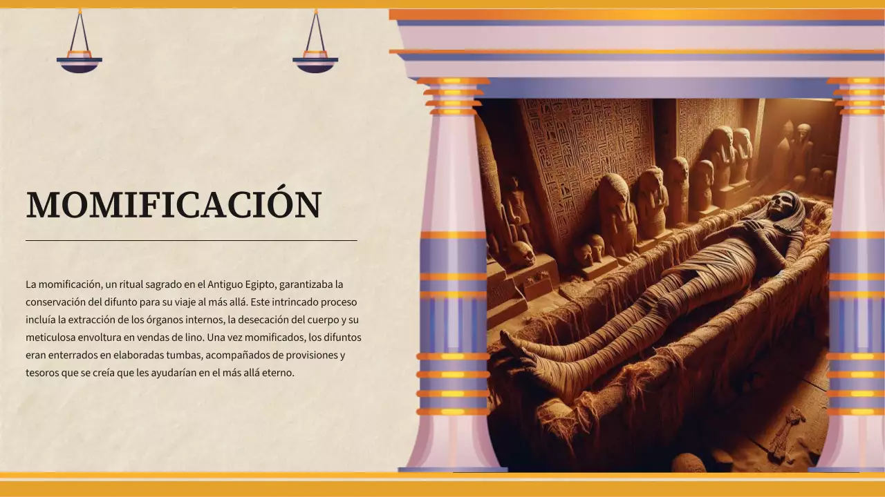 Material didáctico amarillo sencillo sobre el Antiguo Egipto