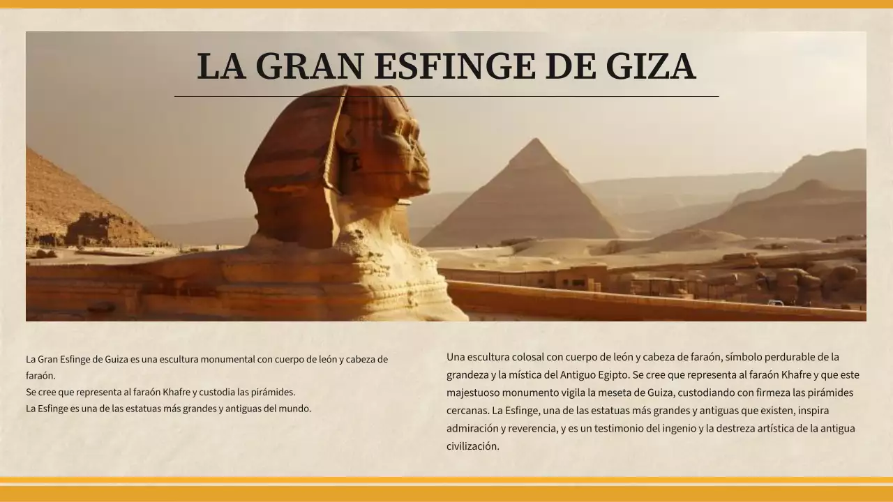 Material didáctico amarillo sencillo sobre el Antiguo Egipto