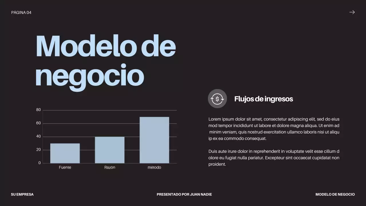Black Bold Business Startup Pitch Deck Propuesta