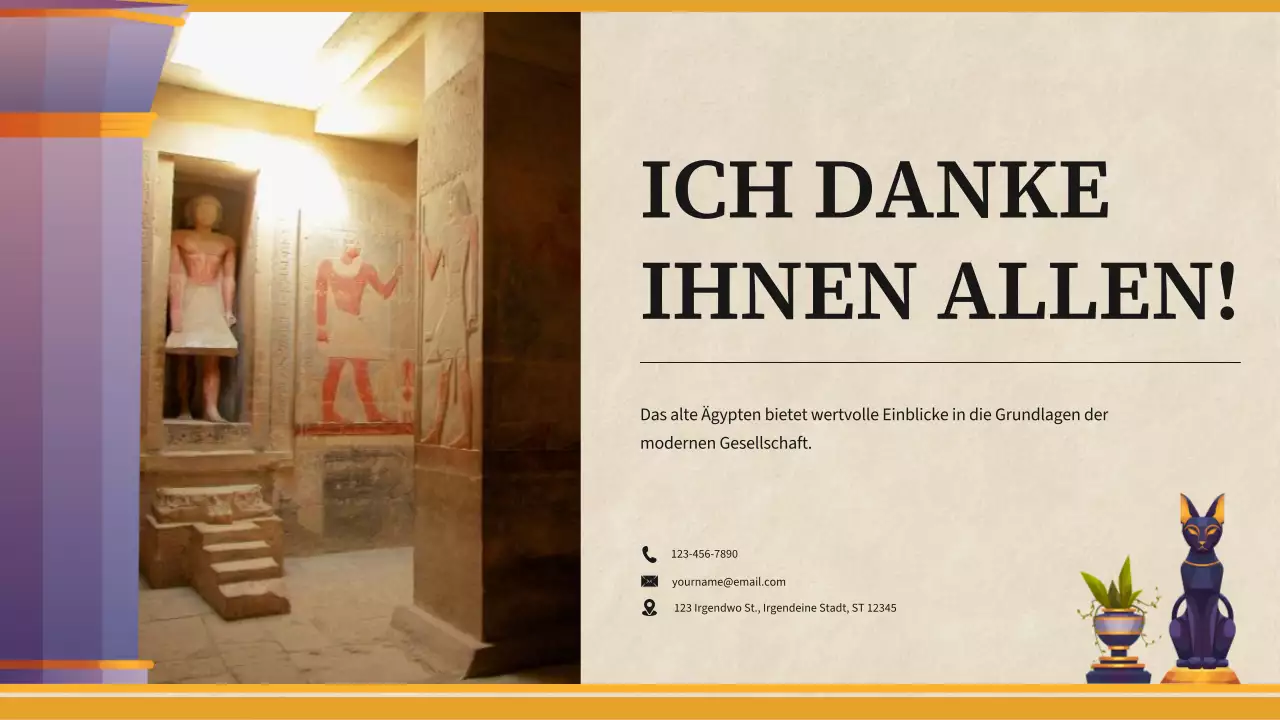 Gelb Einfaches Material für den Geschichtsunterricht im Alten Ägypten