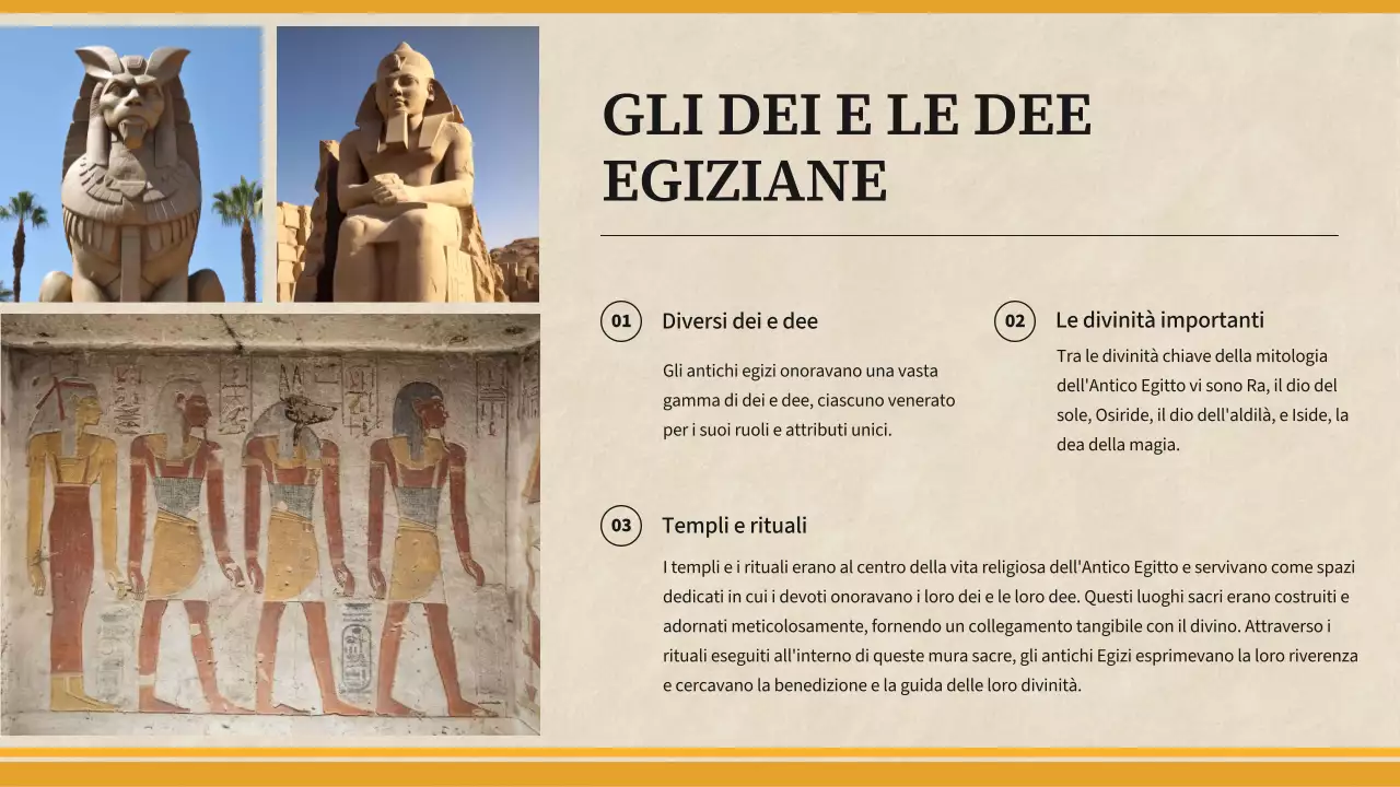 Giallo Materiale semplice per le lezioni di storia dell'Antico Egitto