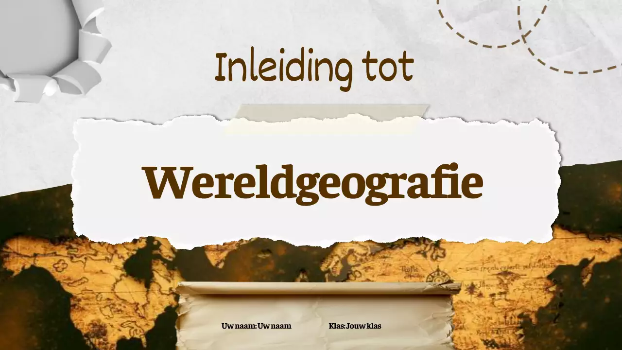 Klassiek wereldaardrijkskundemateriaal Bruin Ivoor