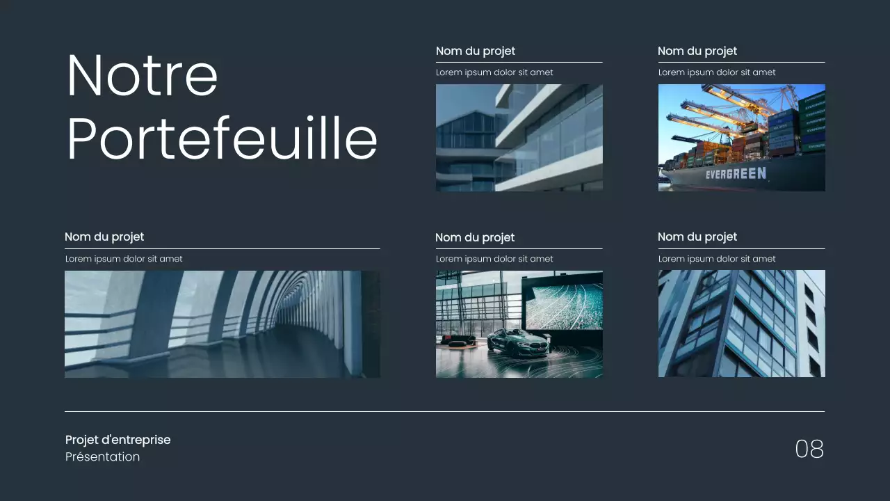 Proposition de projet d'entreprise simple et minimale