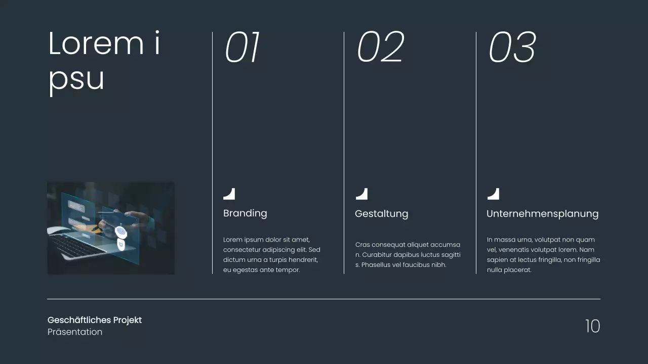 Grau Minimal Einfaches Business Projektvorschlag