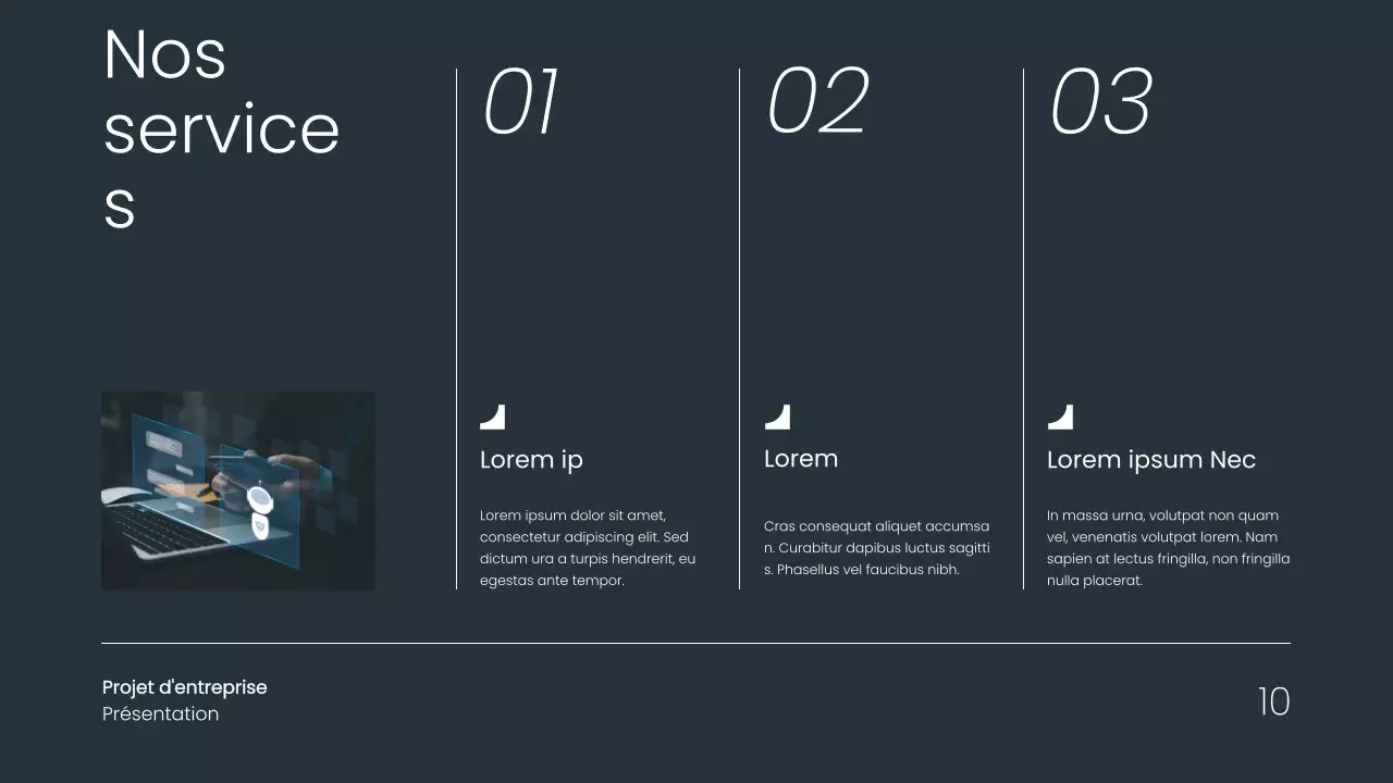 Proposition de projet d'entreprise simple et minimale