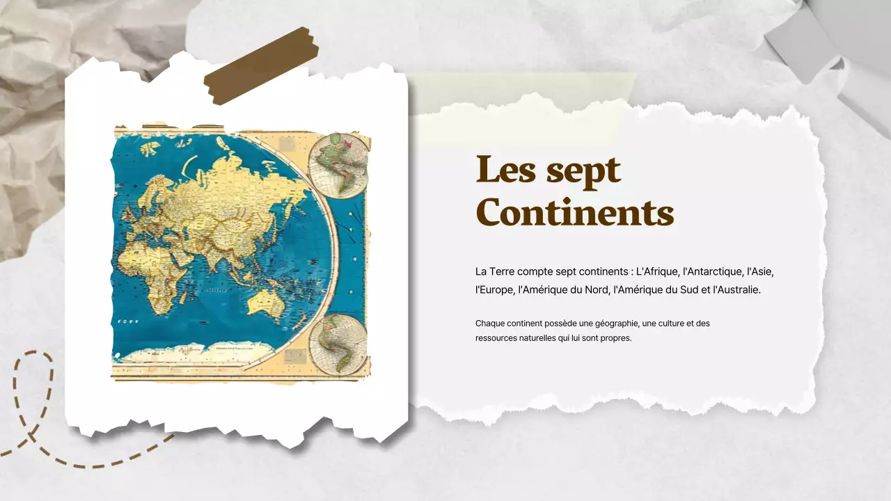 Brown Ivory Classic World Geography Class Material