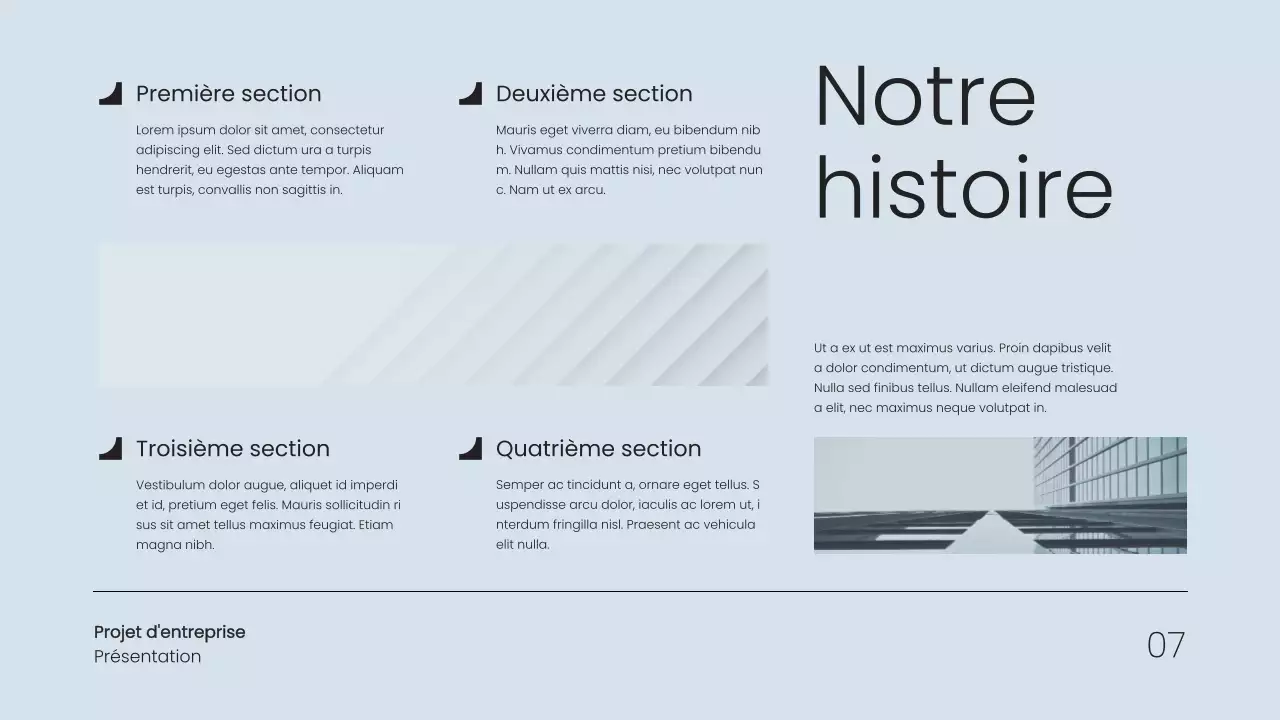 Proposition de projet d'entreprise simple et minimale