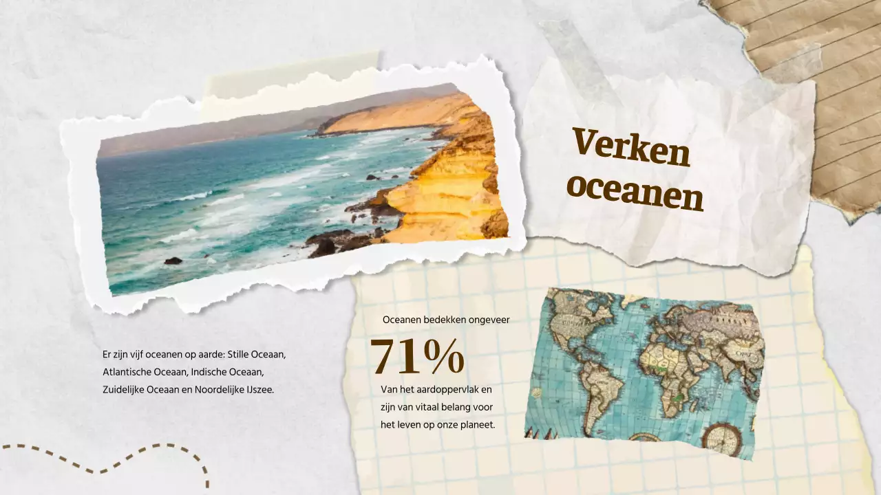 Klassiek wereldaardrijkskundemateriaal Bruin Ivoor