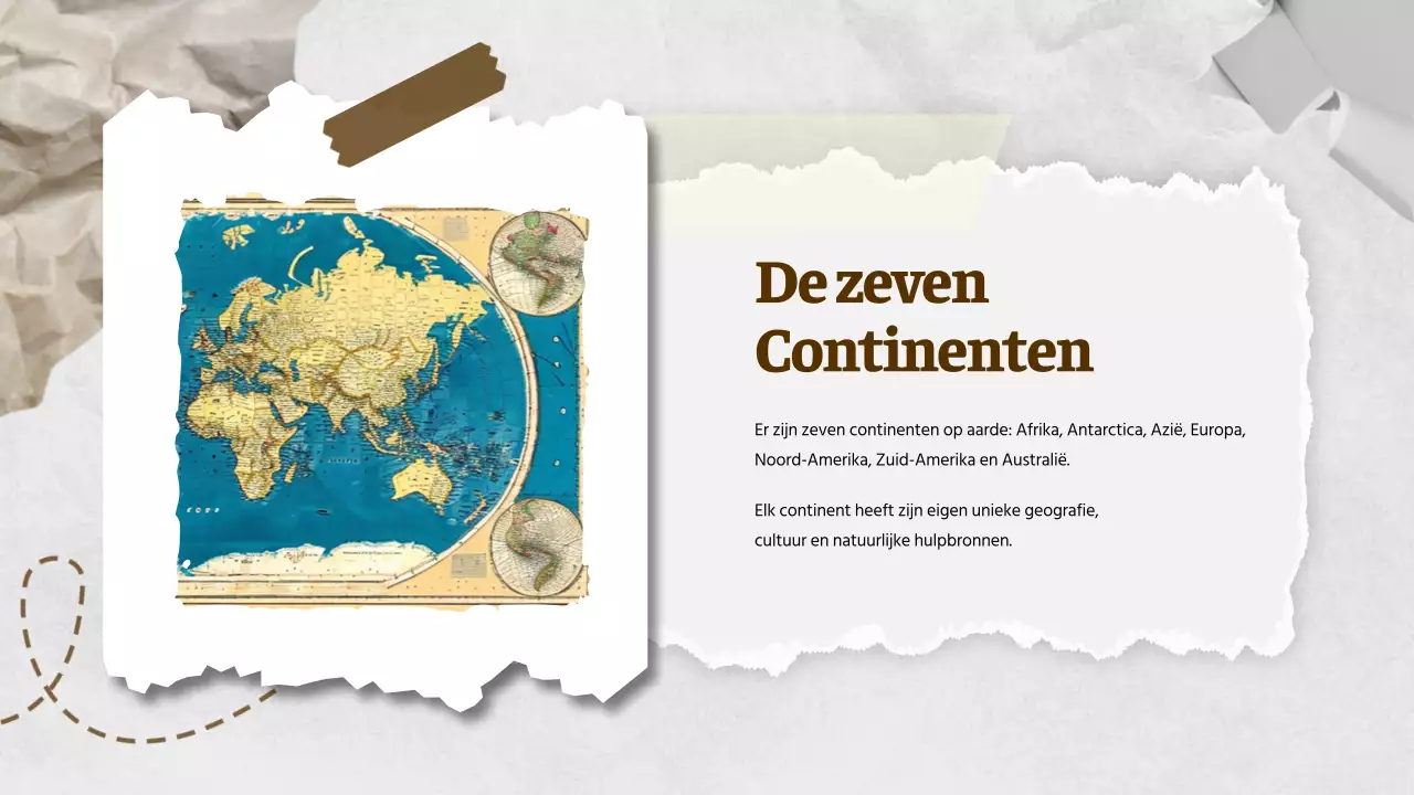 Klassiek wereldaardrijkskundemateriaal Bruin Ivoor