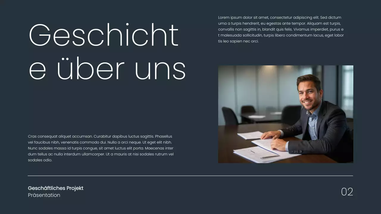 Grau Minimal Einfaches Business Projektvorschlag