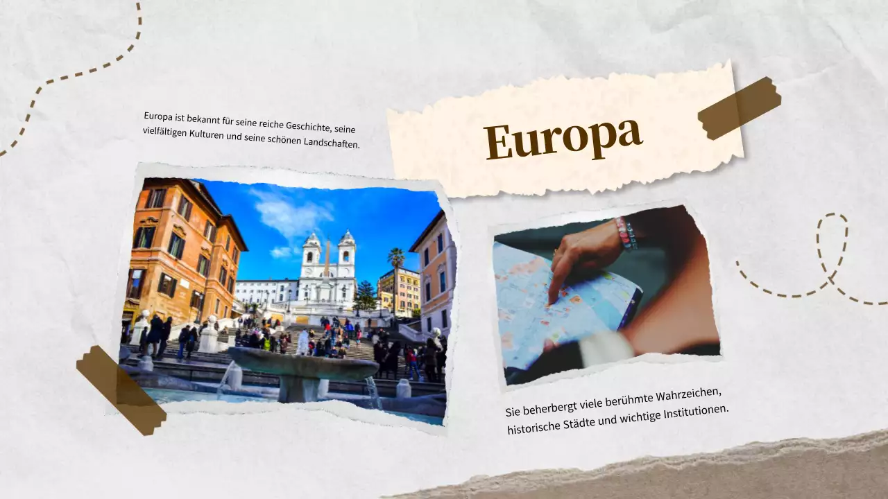 Braunes Elfenbein Klassisches Weltgeographie Unterrichtsmaterial