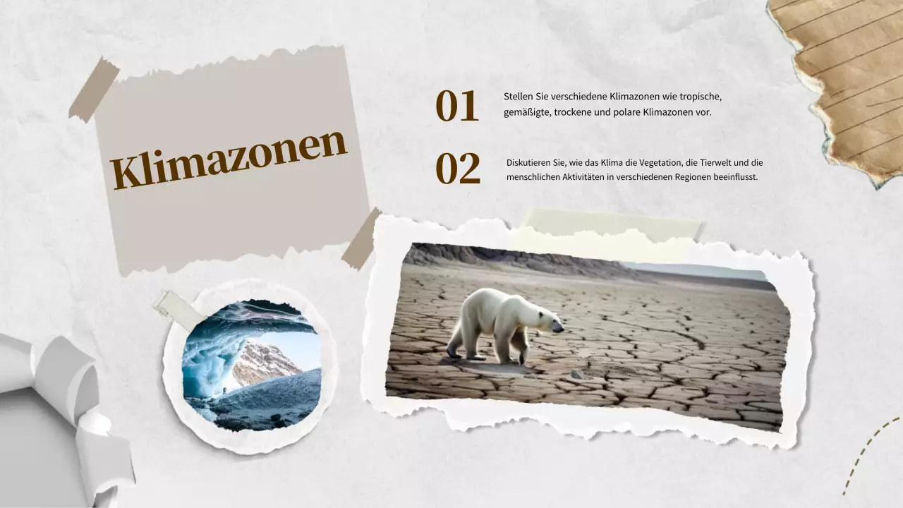 Braunes Elfenbein Klassisches Weltgeographie Unterrichtsmaterial