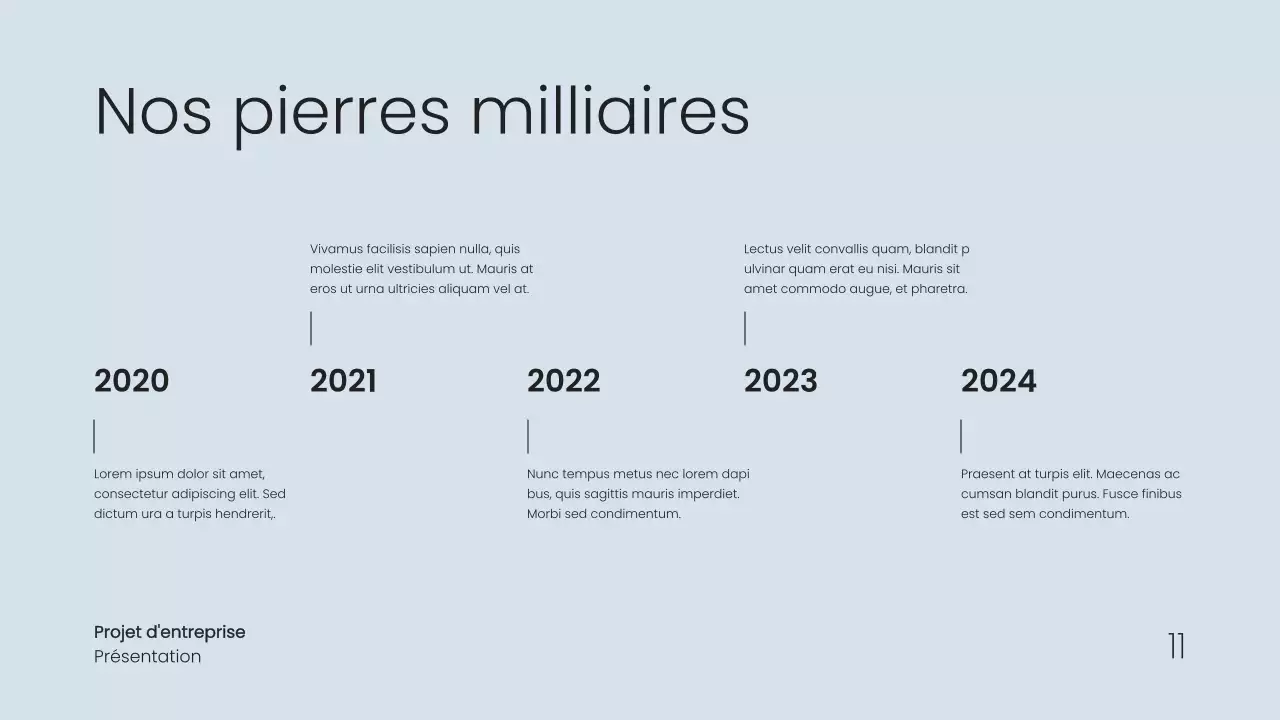 Proposition de projet d'entreprise simple et minimale