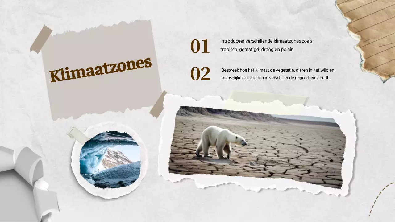 Klassiek wereldaardrijkskundemateriaal Bruin Ivoor