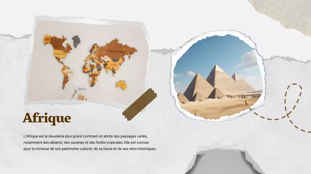 Brown Ivory Classic World Geography Class Material