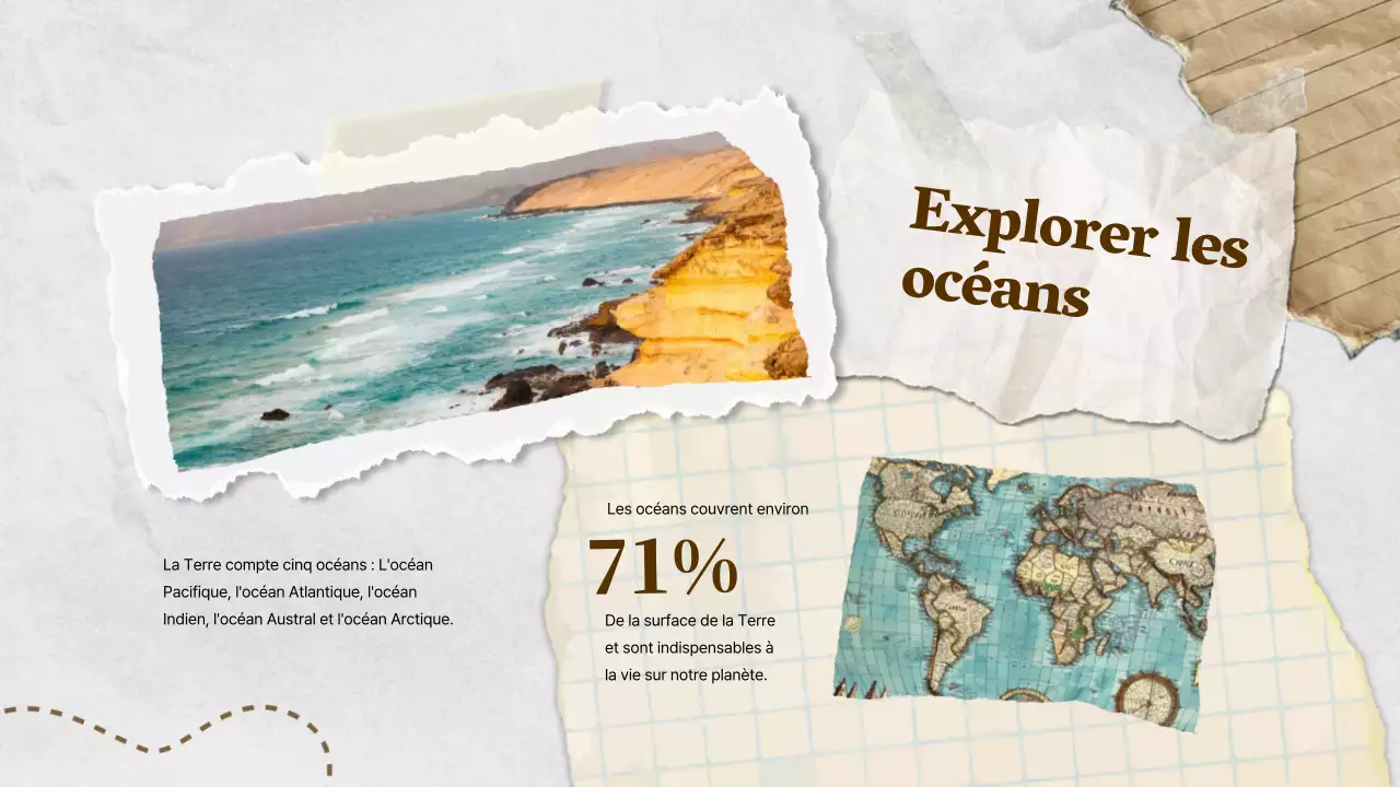 Brown Ivory Classic World Geography Class Material