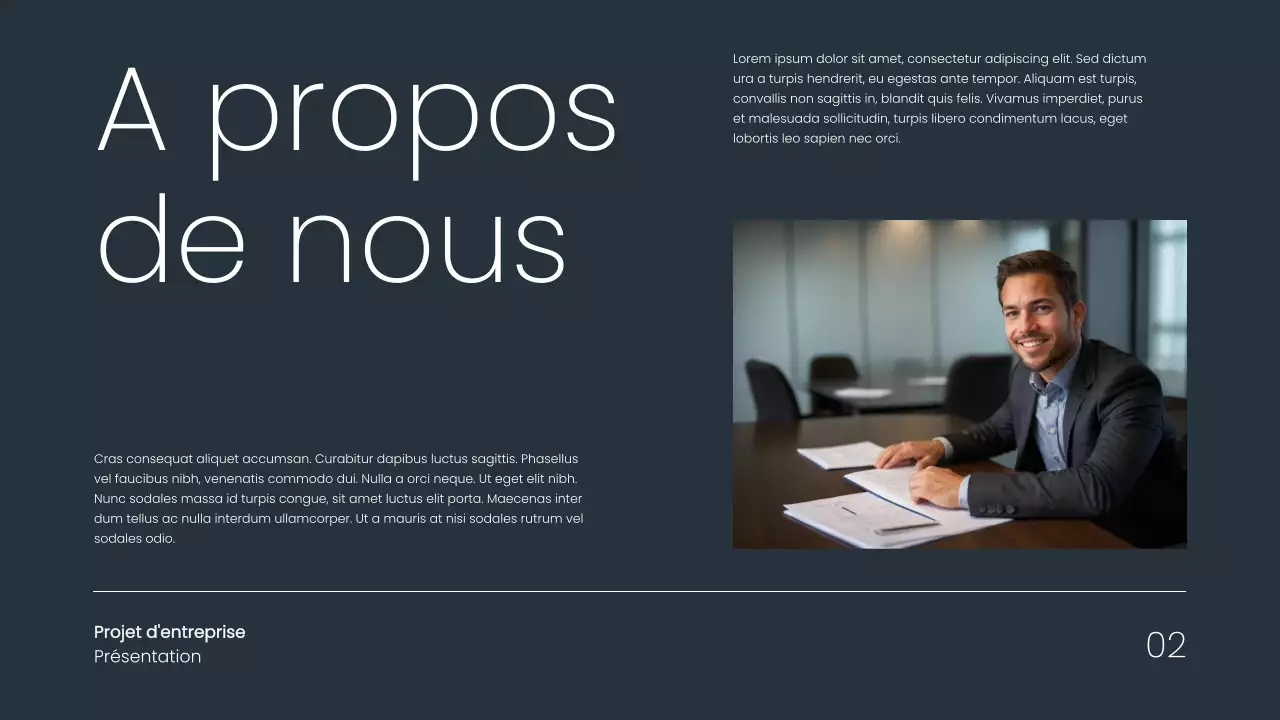 Proposition de projet d'entreprise simple et minimale