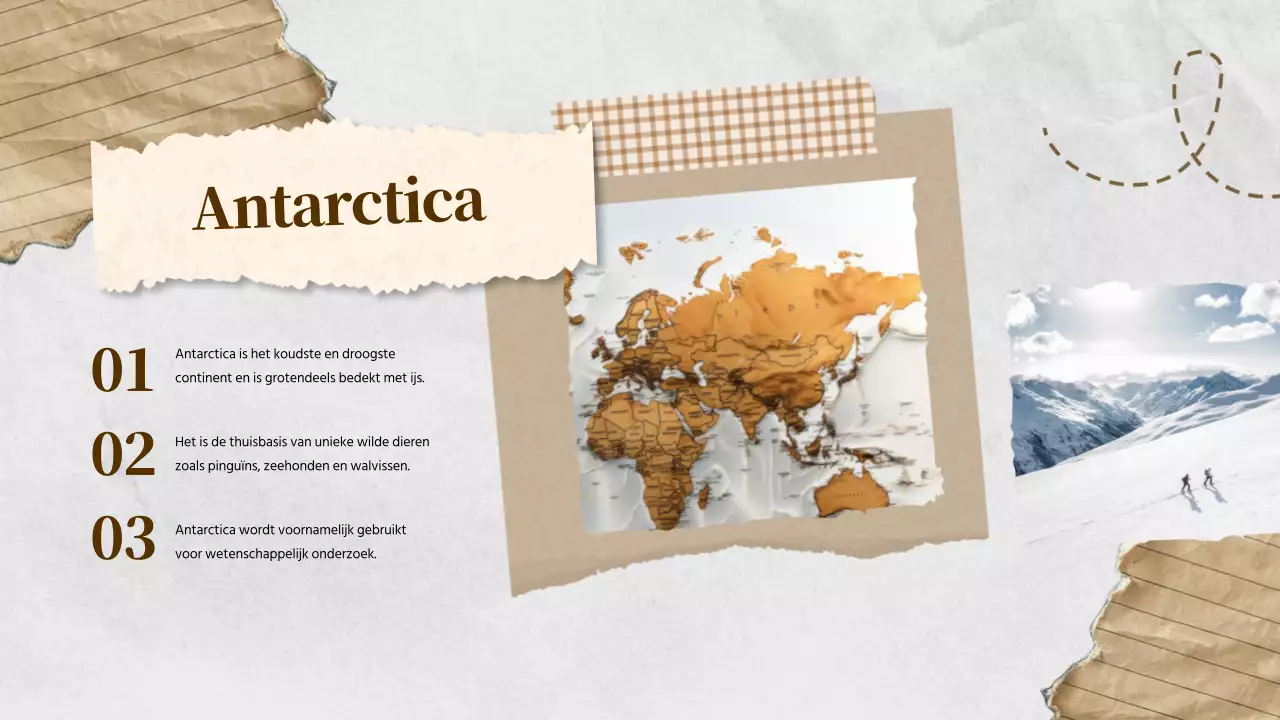 Klassiek wereldaardrijkskundemateriaal Bruin Ivoor