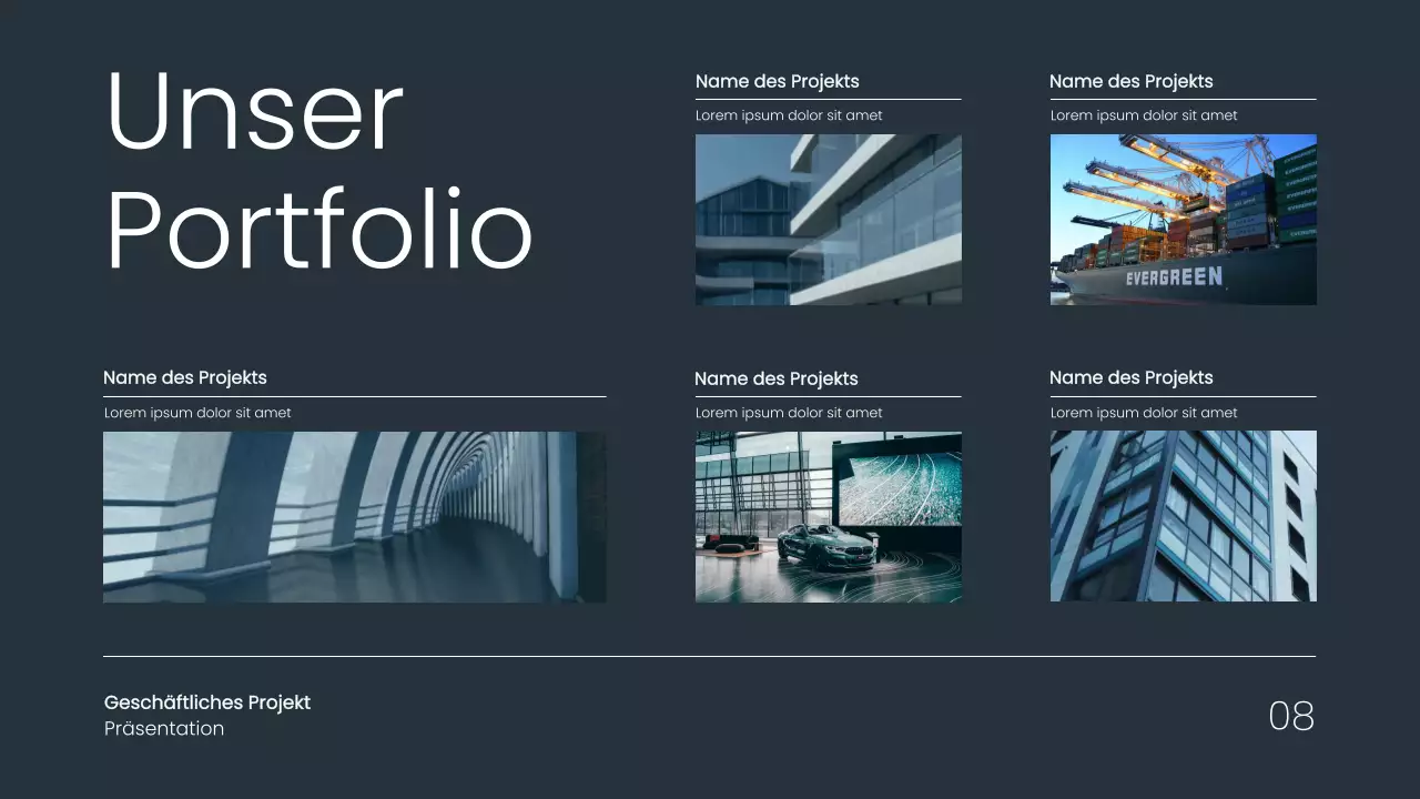 Grau Minimal Einfaches Business Projektvorschlag