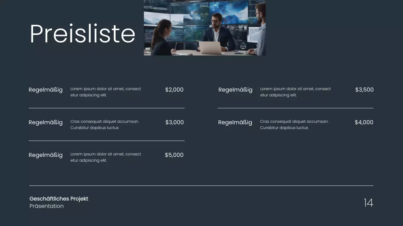 Grau Minimal Einfaches Business Projektvorschlag