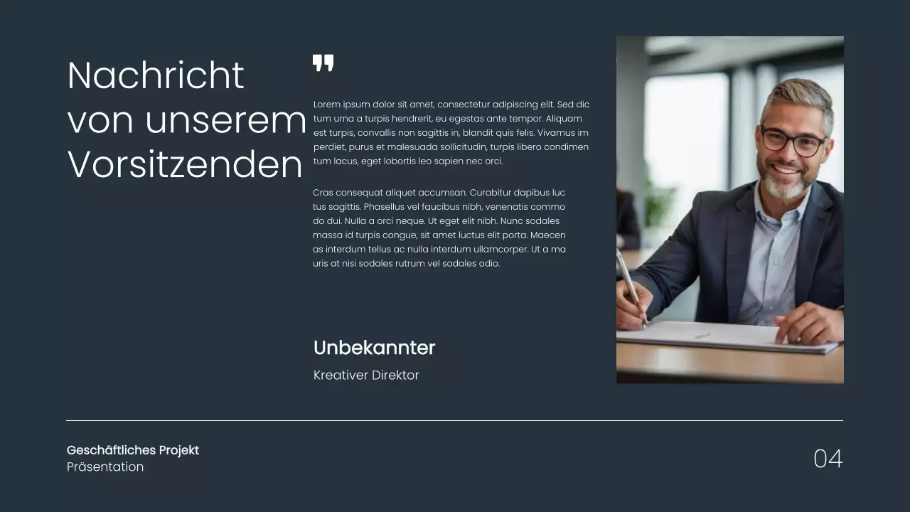 Grau Minimal Einfaches Business Projektvorschlag