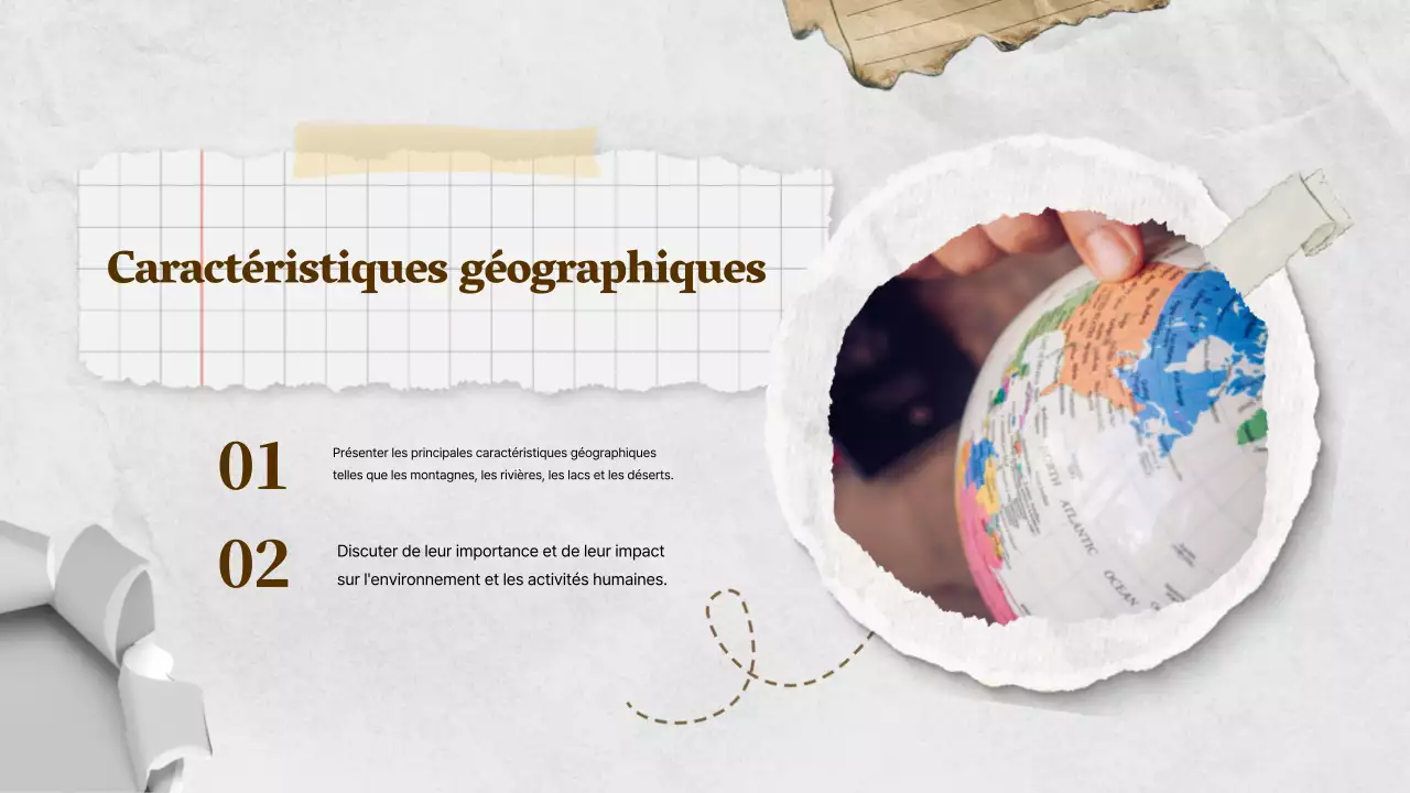 Brown Ivory Classic World Geography Class Material