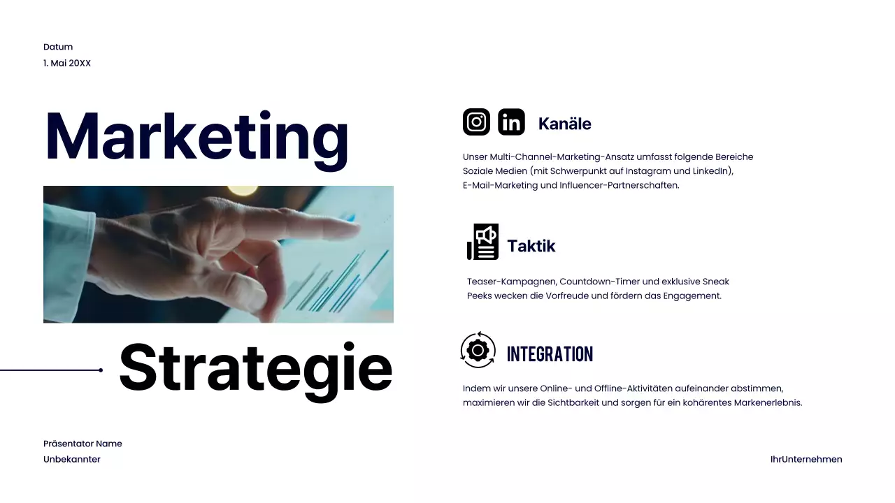 Navy Bold Product Launch Geschäftsstrategie