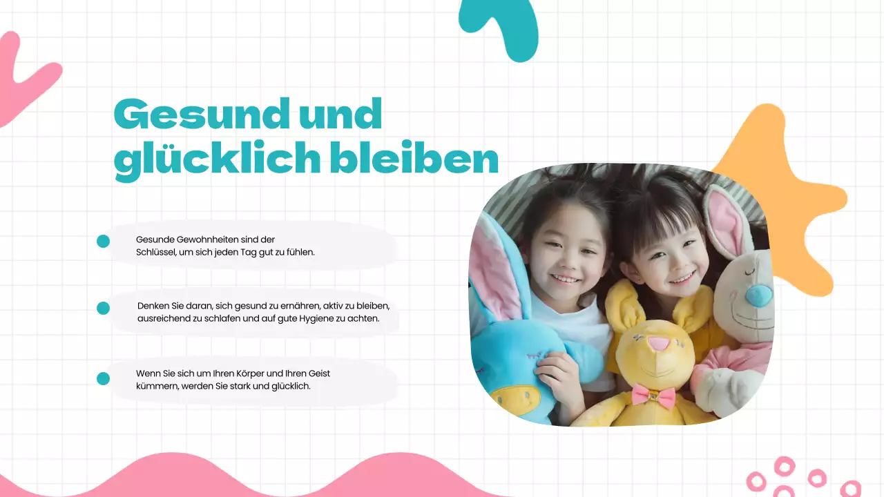 Green Blue Modern Healthy Habits Unterrichtsmaterial