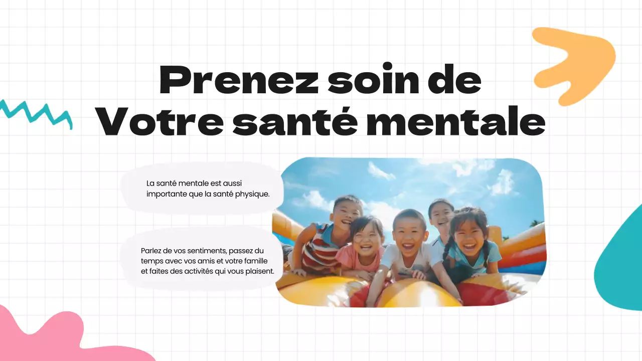 Matériel de cours sur les habitudes saines vertes, bleues et modernes