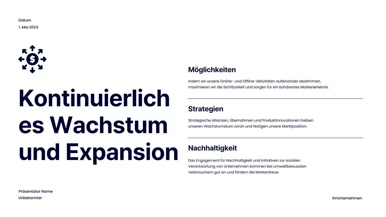 Navy Bold Product Launch Geschäftsstrategie