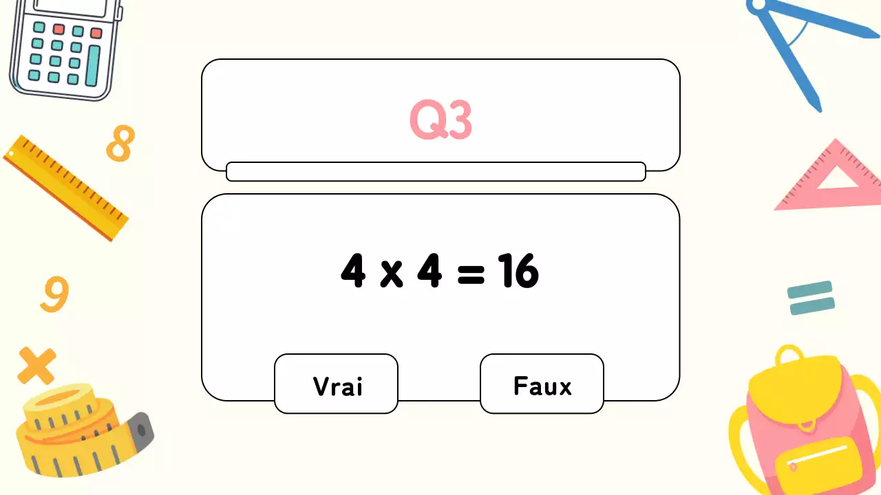 Matériel d'étude du Quiz mathématique de la Plaine Jaune